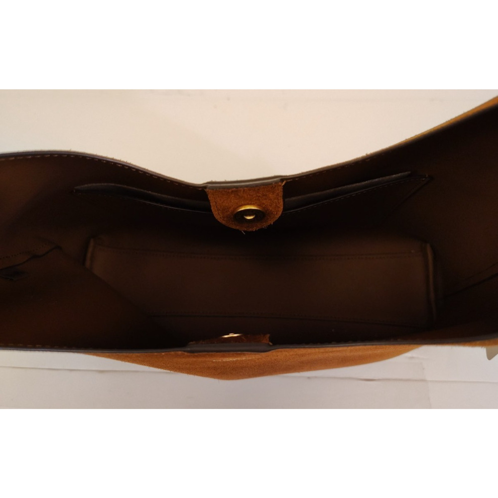 COACH Brooklyn Suede Shoulder Bag 28 - Warm Brown - Medium - NWT - Picture 7 of 14